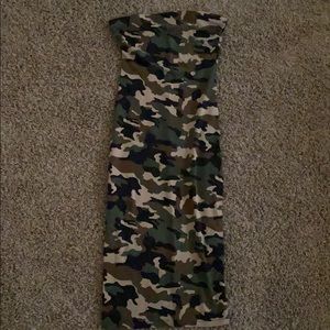 Camouflage Stretchy SNOOKI SHOP Tube Top Dress